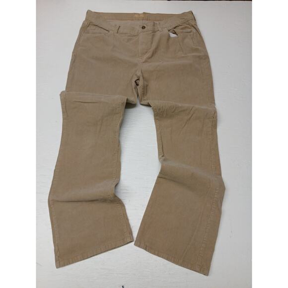 Old Navy Beige 16 Regular Corduroy Khaki Comfor Foit Dress Casual Boot Cut Jeans - Picture 1 of 11